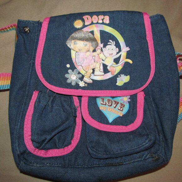 Nickelodeon Dora The Explorer Mini Denim Backpack 2010 Global Design Concepts - Picture 1 of 6